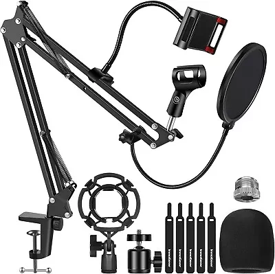 InnoGear MUG008 Microphone Stand Boom Arm Mic Arm Microphone Arm Phone Holder • £27.99