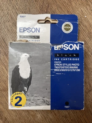 £10 • Buy Epson T007 Black Ink Cartridges X2