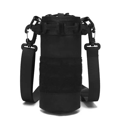 US Water Bottle Pouch Tactical MOLLE Hydration Carrier Bag With Shoulder Strap • $12.59
