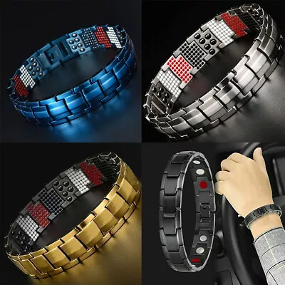 Magnetic Titanium Steel Bracelets Pain Relief Arthritis Carpal Tunnel Syndrome • $9.99