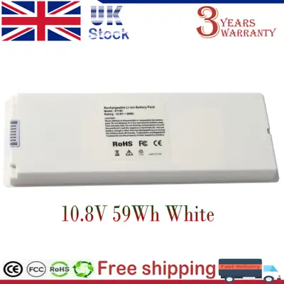 £16.95 • Buy Battery For Apple Macbook 13  13.3 Inch A1185 A1181 MA561 MA566 5600mAh White