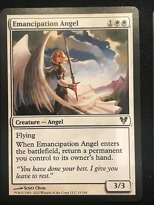 1 X MTG Magic The Gathering Avacyn Restored Emancipation Angel Exc Con • £1.99