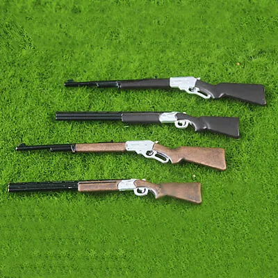 4PC 1:12 Scale Dollhouse Miniature Metal Gun Rifle Military Weapons Accessories • $9.99