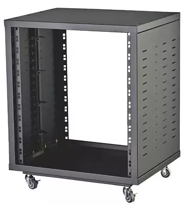 12U 19  Universal Open Rack Cabinet With Wheels Black - URC-12U • £113.39