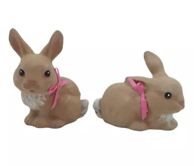 Vintage Bunny Rabbit Figurine Pair Ceramic Signed Enid Easter • $9.99