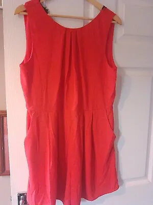 Ladies F&F Orange Black Lace Summer Playsuit Shorts Size 16 Bnwt • £1.50