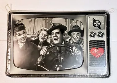 NEW  I Love Lucy  13  X 8.5  Embossed Metal Black & White TV Sign • $15