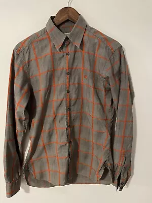 Mens Vintage Burberry London Size Small Checkered Houndstooth Dress Shirt • $10.50