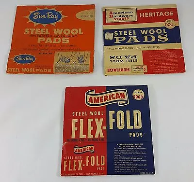 Vintage Sun Ray American Hardware Steel Wool Flex Fold Box Tools Advertising  • $9.99