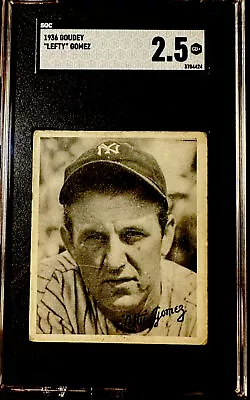 Lefty Gomez 1936 Goudey Baseball SGC 2.5 GD+ • $160