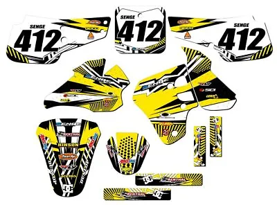 1995-1999 RM 80 MAYHEM Yellow Senge Graphics Kit Compatible With Suzuki • $114.99