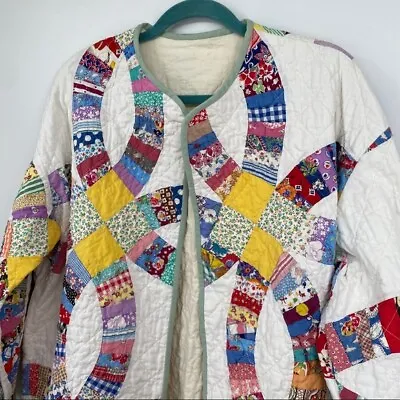 Antique Vintage Quilt Jacket Coat Kimono Wearable Art Fashion • $499.99