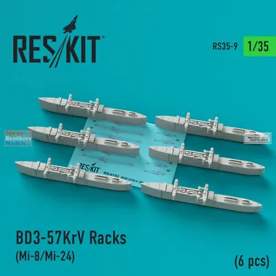 RESRS350009 1:35 ResKit Mi-8 Hip Mi-24 Hind BD3-57KRV Pylon Set • $20.94