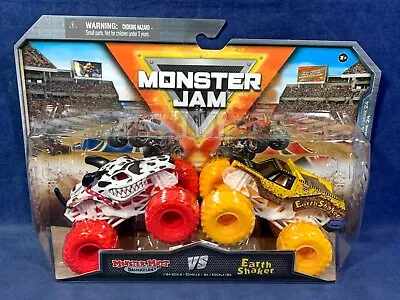 MONSTER MUTT DALMATIAN & EARTH SHAKER Monster Jam Vehicle 2-Pack 1:64 Series 24 • $22.45