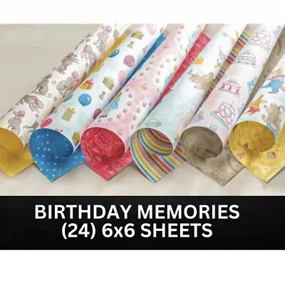 Stampin Up BIRTHDAY MEMORIES Designer Series Paper Kids DSP - (24) 6x6 Sheets • $10.87