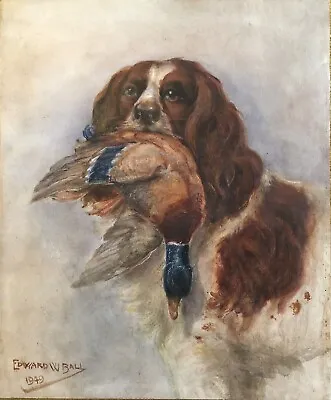 Shooting Spaniel Dog English Watercolour Antique Painting Gundog Duck Hunting • £225