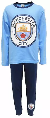 Manchester City Football Club  Crest  Boys Pyjamas 4-12 Years • £9.49