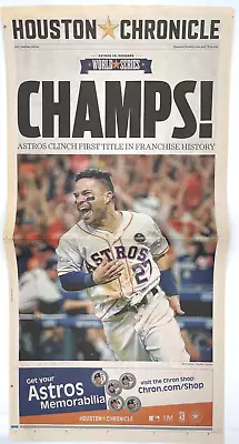 2017 World Series CHAMPS! Houston Astros Houston Chronicle Stadium Edition. • £10.63