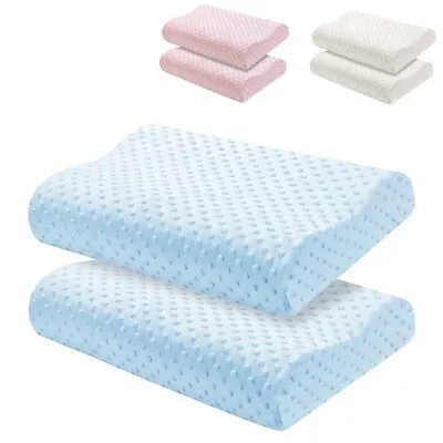 2 Pack Memory Foam Sleeping Pillow High Low Side Ergonomic Design Neck Support • $22.99