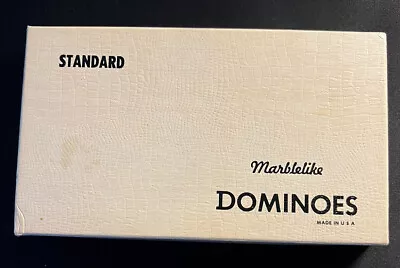 Puremco Standard Marblelike Dominoes   616 28 Pc RARE  Fathers Day 1987. • $24