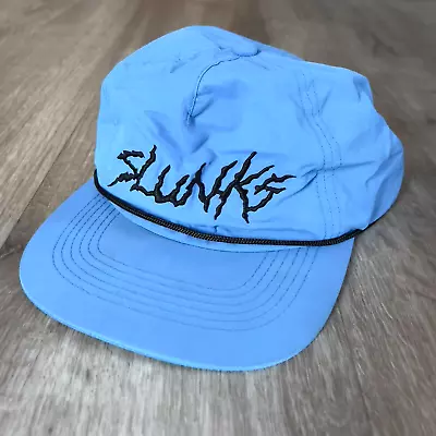 Slunks Hat Unisex Blue Rope Snapback Embroidered Swimwear Volleyball Logo Cap • $29.99