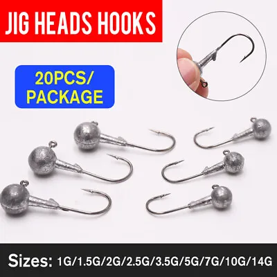 $9.18 • Buy 20PCS Jig Heads High Chemically Sharpened Hooks, Special Offer Fishing Tackle AU