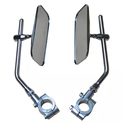 Bike Mirror A Pair Vintage Bicycle Permanent Metal Side Stainless Steel Frame • $39.99