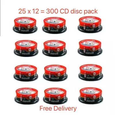 £109 • Buy Maxell CD-R Music XL-II Digital Audio Recordable 80Min - 300 Pack Spindle