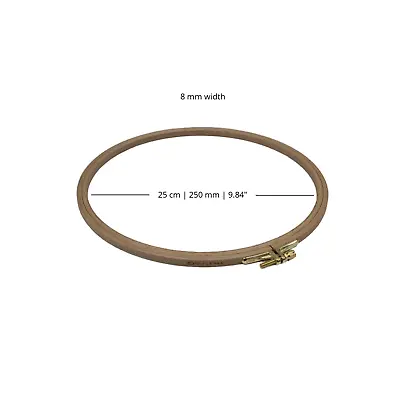 Nurge High Quality 8 Mm Wooden Embroidery Hoops Smooth Beech Wood • £7.90