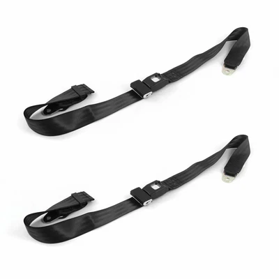 $52.22 • Buy Chevy Truck S10 1981-93 Standard 2pt Black Lap Bucket Seat Belt Kit 2pc Pickup