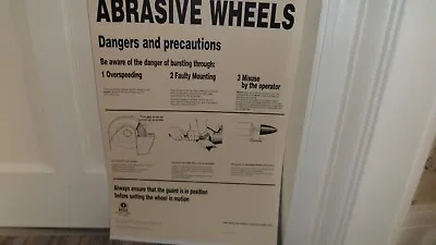 £9.99 • Buy Health And Safety Law Poster Abrasive Wheels