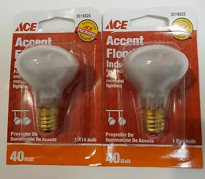 LOT OF 2 ACE 40w 120v Accent Flood Light Bulb Intermediate Base R14 3019825 • $10.99