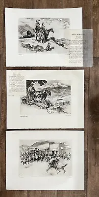 Lot Of 3 R.H. Palenske Etching Prints Making A Home New Horizons The Alarm • $39.99