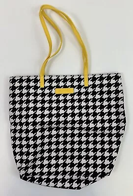 Vera Bradley Hello Yellow Tote Midnight Houndstooth • $23