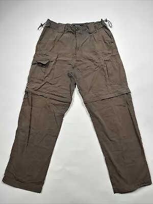 Sonoma Pants Mens 32X32 Cargo Convertible Cotton Nylon Adjustable Waist Brown • $14.99