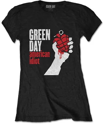 £13.99 • Buy Green Day American Idiot Black Womens Fitted T-Shirt - OFFICIAL