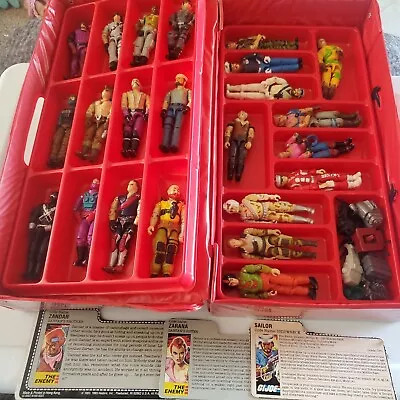 Vintage GI Joe Lot (Figures Accessories File Cards And Case) • $240