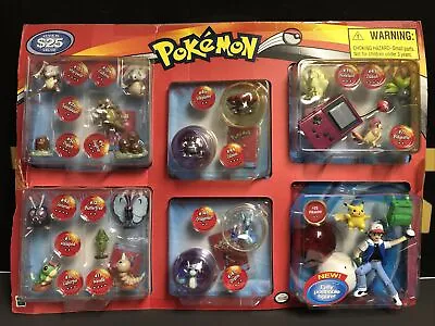 Pokemon Hasbro Vintage 2001 Lot Of 6  Toy Collection Very Rare Ash Pikachu 58900 • $499.99