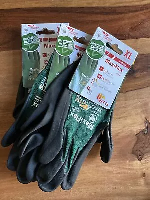 3x MaxiFlex Work Gloves Size 10 /XL • £16.99