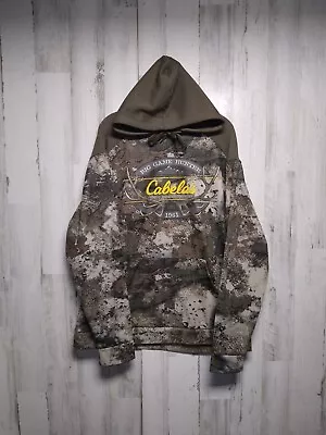 Cabela's O2 Camo Logo Hoodie Long Sleeve Mens Size Large • $14.99