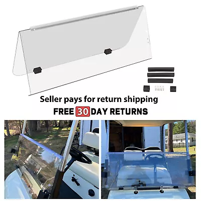 For 1995-2003 Yamaha G14 G16 G19 Golf Cart Part PC Clear Folding Windshield • $77.99