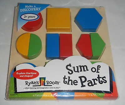 $29.99 • Buy NEW Ryans Room Sum Of The Parts Wood Wooden Puzzle Shape Set Small World Toys