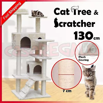 $68.95 • Buy Cat Scratching Post Tree Gym House Climbing Condo Furniture Scratcher Pole 130cm
