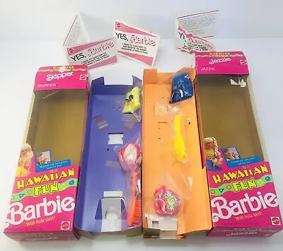 Hawaiian Fun Barbie 1990 Jazzie Skipper Box Accessories (NO DOLLS) Vintage • $29.99