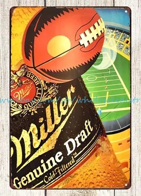 Miller Draft Beer Metal Tin Sign New House Interior Design • $18.97