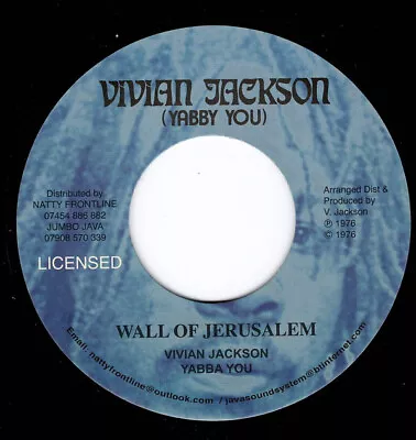 Vivian Jackson / Yabba You* - Wall Of Jerusalem  (7  RP) (Near Mint (NM Or M-)) • $15.95