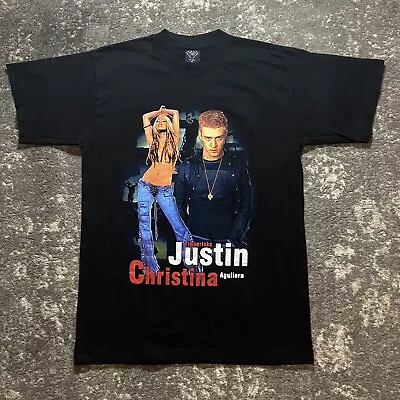$59.98 • Buy Vtg 2003 Justin Timberlake Christina Aguilera Justified Stripped Tour Shirt RARE