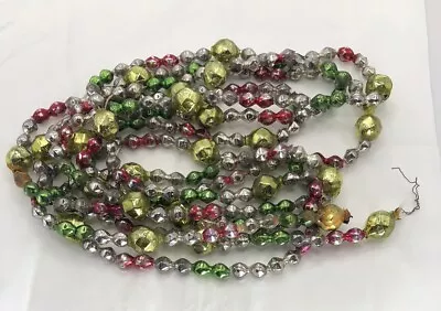 Vtg Glass Bead Garland 100” Strand Christmas Tree • $24.99