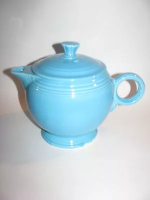 Fiestaware Vintage Large Tea Pot With Lid Fiesta Turquoise Blue • $148.49