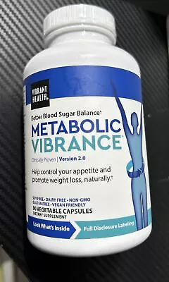 Vibrant Health Metabolic Vibrance Supplement Blood Sugar Balance 90 Cap Exp 8/24 • $12.89